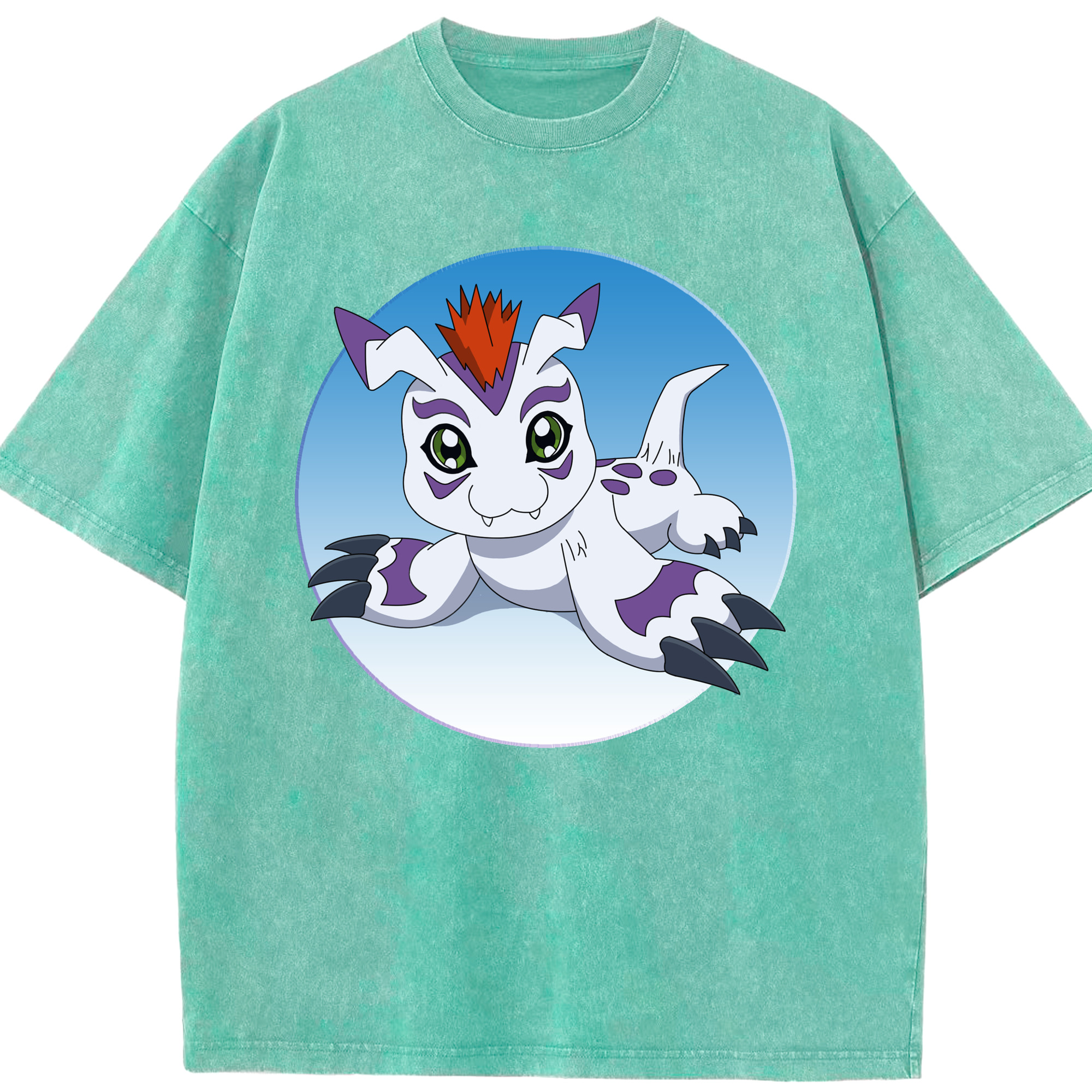 （画像用） Digimon デジタルモンスター/デジモン 綿100% ヴィンテージ風 半袖Tシャツ（フロントプリント）
